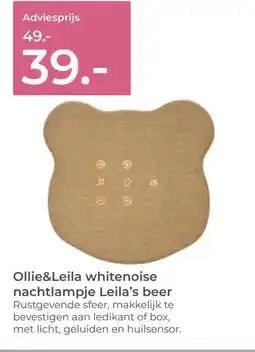 Prenatal Ollie&Leila whitenoise nachtlampje Leila's beer aanbieding