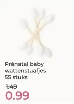 Prenatal Prénatal baby wattenstaafjes 55 stuks aanbieding