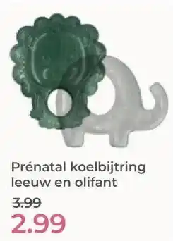 Prenatal Prénatal koelbijtring leeuw en olifant aanbieding
