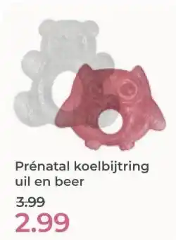 Prenatal Prénatal koelbijtring uil en beer aanbieding
