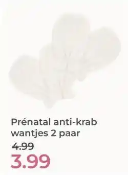 Prenatal Prénatal anti-krab wantjes 2 paar aanbieding