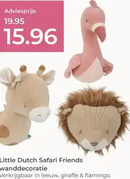 Prenatal Little Dutch Safari Friends wanddecoratie aanbieding