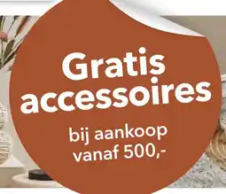 Pronto wonen Gratis accessoires bij aankoop vanaf 500,- aanbieding