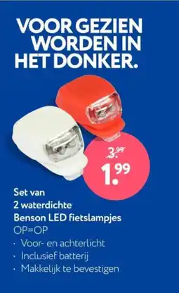 Primera 2 Waterdichte Benson LED Fietslampjes aanbieding