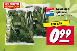 Nettorama Gewassen spinazie aanbieding