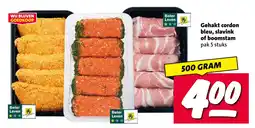 Nettorama Gehakt cordon bleu, slavink of boomstam pak 5 stuks aanbieding