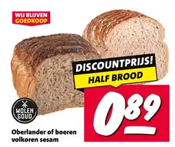 Nettorama Oberlander of boeren volkoren sesam aanbieding