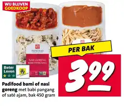 Nettorama Padifood bami of nasi goreng aanbieding