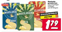 Nettorama Maaslander gesneden kaas aanbieding