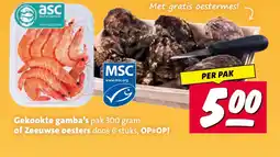 Nettorama Gekookte gamba's of Zeeuwse oesters aanbieding