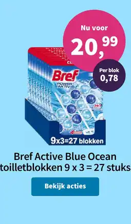Plein.nl Bref Active Blue Ocean toilletblokken aanbieding