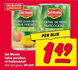Nettorama Del Monte halve perziken of fruitcocktail aanbieding