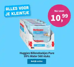Plein.nl Huggies Billendoekjes Pure 99% Water 560 stuks aanbieding