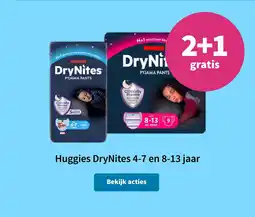 Plein.nl Huggies DryNites 4-7 en 8-13 jaar aanbieding