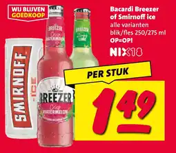 Nettorama Bacardi Breezer of Smirnoff ice aanbieding