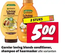 Nettorama Garnier loving blends conditioner, shampoo of haarmasker aanbieding