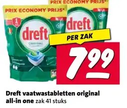 Nettorama Dreft vaatwastabletten original all-in one aanbieding