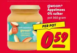 Nettorama gwoon Appelmoes 0% suiker aanbieding
