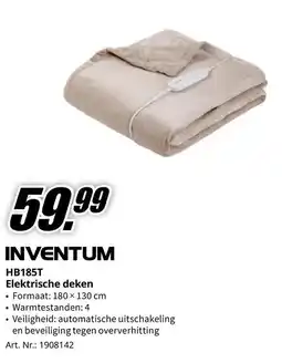 MediaMarkt Inventum HB185T Elektrische deken aanbieding