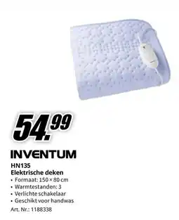 MediaMarkt Inventum HN135 Elektrische deken aanbieding