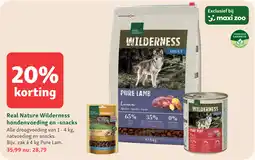Maxi Zoo Real Nature Wilderness hondenvoeding en -snacks aanbieding