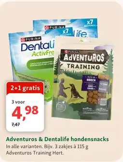 Maxi Zoo Adventuros & Dentalife hondensnacks aanbieding