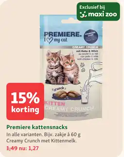Maxi Zoo Premiere kattensnacks aanbieding