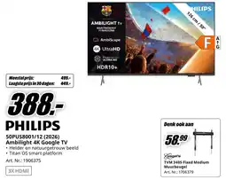 MediaMarkt PHILIPS 50PUS8001/12 (2026) Ambilight 4K Google TV aanbieding