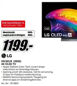 MediaMarkt LG 55C6ELB (2026) 4K OLED TV aanbieding
