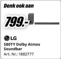 MediaMarkt LG S80TY Dolby Atmos Soundbar aanbieding