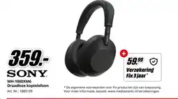 MediaMarkt SONY WH-1000XM6 Draadloze koptelefoon aanbieding