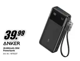 MediaMarkt Anker 20.000 mah 30w powerbank aanbieding