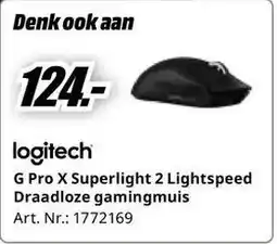 MediaMarkt logitech G Pro x Superlight 2 Lightspeed Draadloze gamingmuis aanbieding