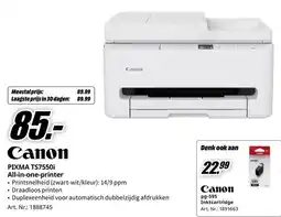 MediaMarkt Canon PIXMA TS7550i All-in-one-printer aanbieding