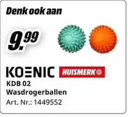 MediaMarkt Koenic KDB 02 Wasdrogerballen aanbieding