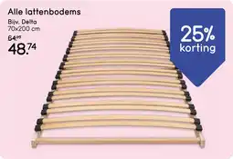 Leen Bakker Alle lattenbodems 25% korting aanbieding
