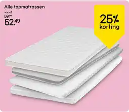 Leen Bakker Alle topmatrassen 25% korting aanbieding