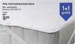 Leen Bakker Alle matrasbeschermers 1+1 gratis aanbieding
