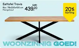 Leen Bakker Eettafel Travis aanbieding