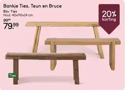 Leen Bakker Bankje Ties, Teun en Bruce aanbieding