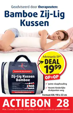 Lucovitaal Bamboe Zij-Lig Kussen aanbieding