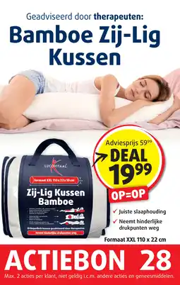 Lucovitaal Bamboe Zij-Lig Kussen aanbieding