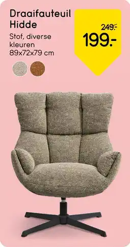 Leen Bakker Draaifauteuil Hidde aanbieding