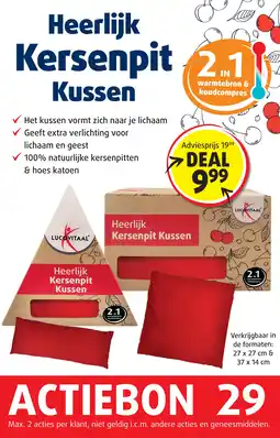 Lucovitaal Heerlijk Kersenpit Kussen aanbieding