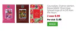 Intratuin Geurzakjes. Diverse soorten. Bijvoorbeeld: Share Love, Spread Hope of A Gift from the Heart. aanbieding