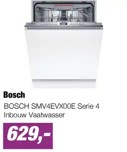 EP BOSCH SMV4EVX00E Serie 4 Inbouw Vaatwasser aanbieding