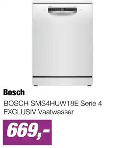 EP BOSCH SMS4HUW18E Serie 4 EXCLUSIV Vaatwasser aanbieding