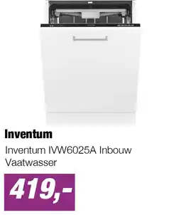 EP Inventum IVW6025A Inbouw Vaatwasser aanbieding