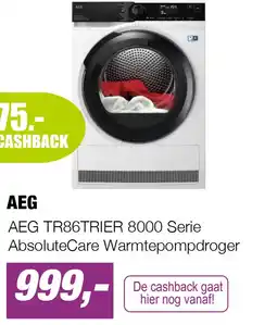 EP AEG TR86TRIER 8000 Serie AbsoluteCare Warmtepompdroger aanbieding