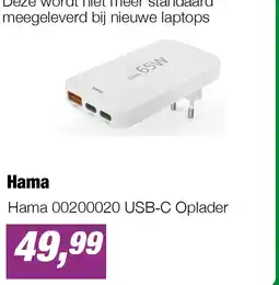 EP Hama 00200020 USB‑C Oplader aanbieding